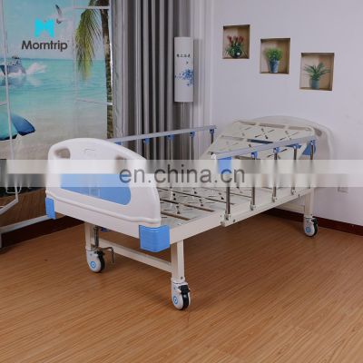 Cheap Hot Selling Manual One Crank Function ABS Metal Medical Nursing Care Furniture Patient Hospital Bed for Clinica Cama