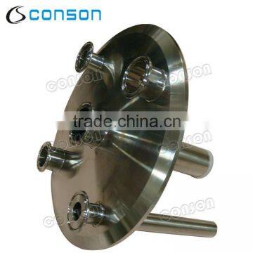 stainless steel sanitary pipe spool end cap with tri clamp