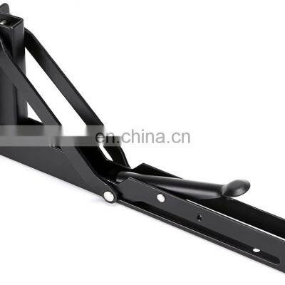 Furniture Sturdy Hardware Metal Triangle Table Folding 10inch Shelf Brackets Wall Mount Folding Brackets Manufacturer