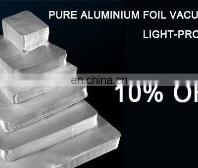 Ziplock Plastic Aluminum Foil Food Packaging Flat Bottom Bag