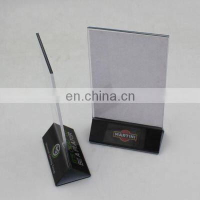 Clear Acrylic Sign Holder for Table Card Menu or Drink Display photo-4