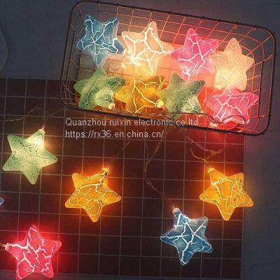 Wedding Star Lights Star String Light 10Ft 50 LED Star Fairy Lights Battery Operated Waterproof Indoor Outdoor Twinkle Christmas photo-3