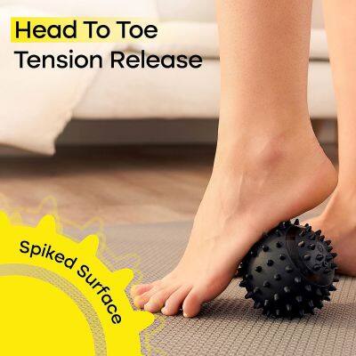 Factory Wholesale Electronic Spiky Massage Ball 4 Speeds USB Rechargeable Foot Neck Body Massage Roller photo-3
