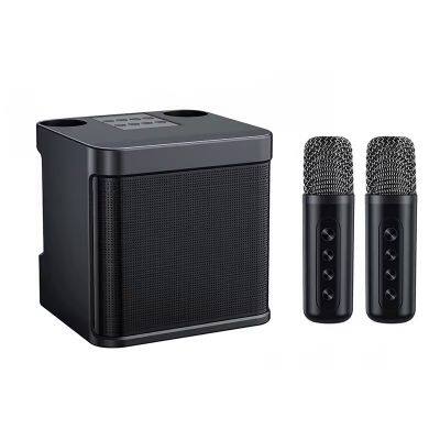 KD-203 Karaoke Machine with Diaphragm Portable Bluetooth Karaoke Speaker with 2 Wireless Microphones for Adults and Kids