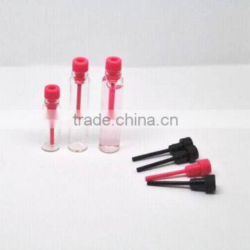 TV 97//P30 TV107/P45 hot sale 1ml 2ml 3ml clear glass vial with plastic plug as sampler vial, pocket vial