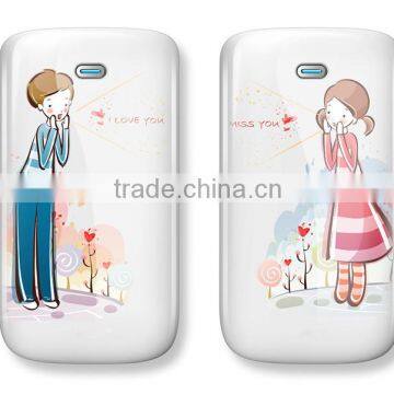 8000mAH fashion design lover mini power bank for couples RN001