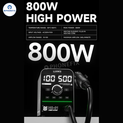 LUOWEI HG-01 800W Hot Air Gun Intelligent Rework Station for Welding Repair