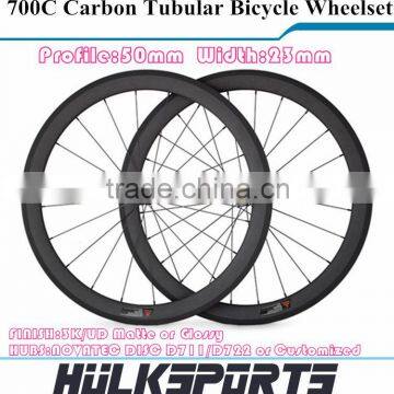 Road bicycle wheel 700c 50mm profile 23mm width carbon road bike tubular wheel carbon Disc tubular wheel wheelset