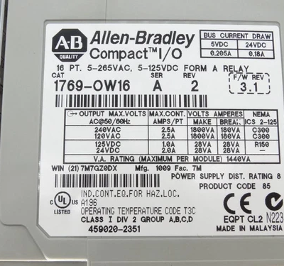Allen Bradley 1769-IQ32 INPUT MODULE photo-3