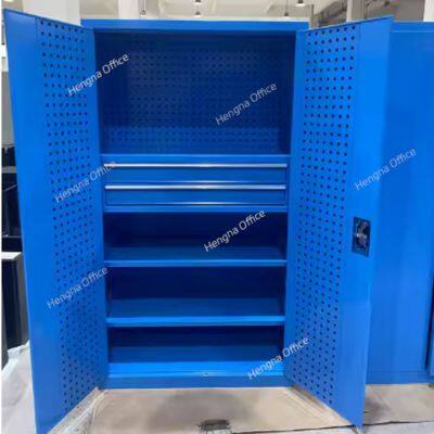 High-Quality Lockable Powder-Coated Metal Cabinet for Factory Tool & Parts Storage Serving Warehouse and Industrial Use