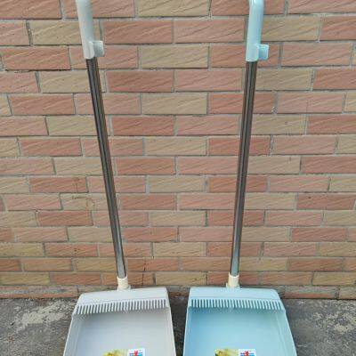 Plastic Dustpan Sets With Broom and Plastic Toilet Brush Manufacturer With Wood Handle Foldable Style photo-4