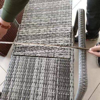 Modern Rattan Sun Lounger Swimming Poolside PE Rattan Lounger Chair With Waterproof Cushion photo-3