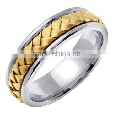 7mm 14K Two Tone Woven Handmade Band