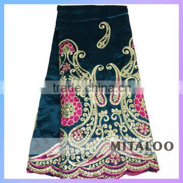 Mitaloo Latest Fashion Customized Factory Supply African Raw Silk George Fabric MGP0032 photo-4