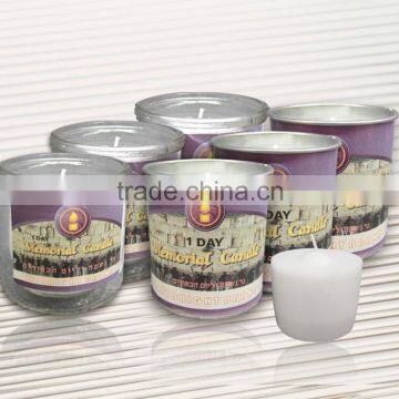 Round candle in tin box packaing