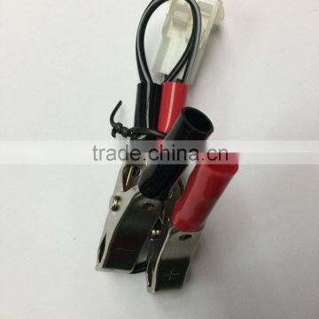 2 Pin Male White Connector 15A Nickel Plate Battery Clip Motorcycle Electronic Wire Harness photo-4