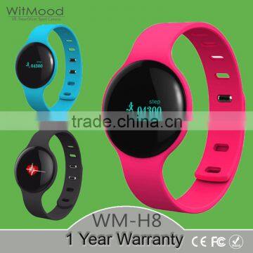 Witmood 2016 H8 android pedometer smart wristband heart rate monitor