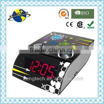 Music Printing LED Digital Turning Alarm Clock Radio photo-1
