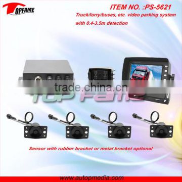 PS-5621 car reverse parking sensor system with 5.6inch TFT LED monitor, HD night vision camera,0.4-5m sensor detection