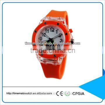 Novelty flashing silicone watches jelly promotional kid's watch