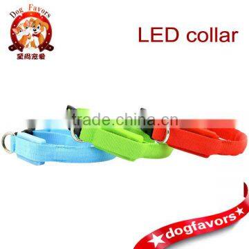 Lighted Dog Collars, Flashing Dog Collars, New Night Pet Led Collar Flashing Glow Safety Up Nylon Leash Light Dog Puppy