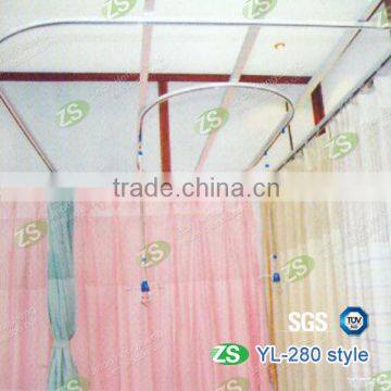 100% Polyester Watertight Hospital Bed Curtain With Run Rails