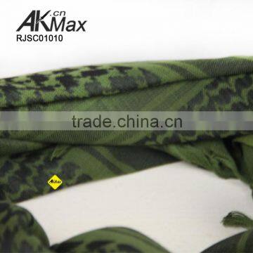 Olive Green Hijab Scarf Brocade