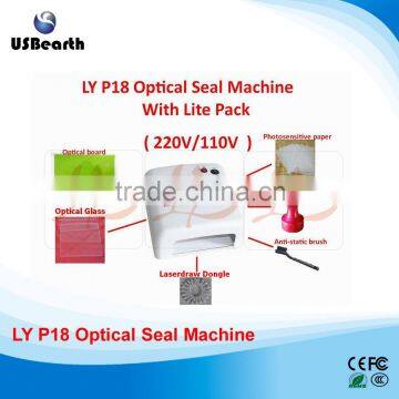 Free shipping Photosensitive seal machine laser stamp making machine laser engraving machine LY P18 with lite pack