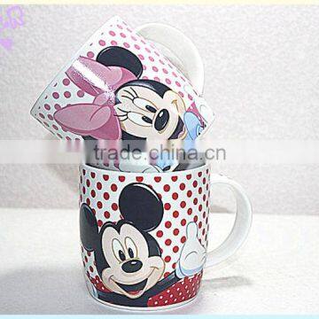 Wholesale 12oz pink mouse shaped ceramic coffee mug