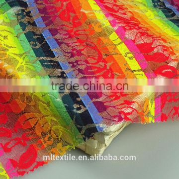 polyester spandex lace dress fabric