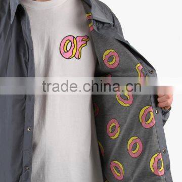Coaches Jacket With Sublimation Printed Lining, Sublimation Lining Coaches Jackets, Sublimation Printing Inside Coaches Jacket photo-2