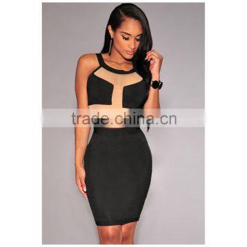 women 2 piece set clothing sexy clubwear bandage dress 2016 short party dress