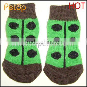 Green Beetle Pet Dog Socks Supplier