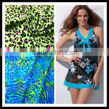 printed stretch waterproof nylon fabric for swimwear quilted fabric per meter