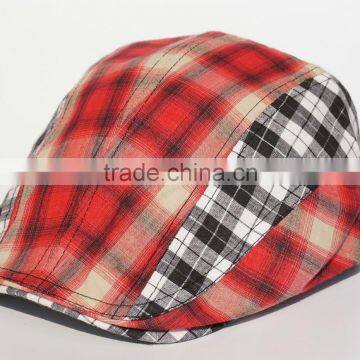 High quality cotton checker ivy caps