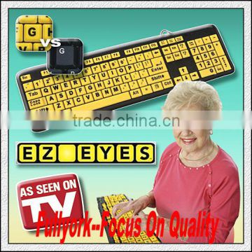 EZ Eyes Large Print Keyboard As Seen On TV Easy Eyes Keyboard