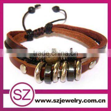 PUA0089 Antique Genuine leather.latest design bangles and bracelet