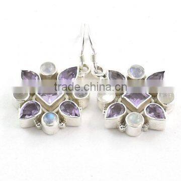 925 sterling silver earrings gemstone jewelry earrings for women Handmade silver jewelry