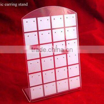 Clear acrylic earrings display stand