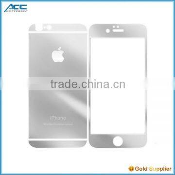 Front+Back Metallic Plating Color Tempered Glass Screen Protector for IPhone 6 6Plus photo-6