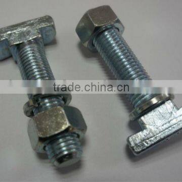 nonstandard T-shaped bolts zinc plated