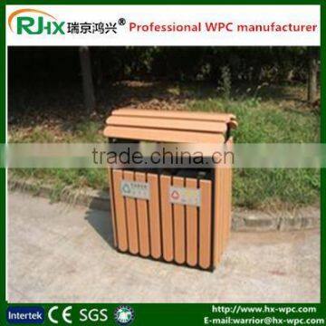 Plastic composite deck material with weather resistant and anti UV for outdoor dustbin