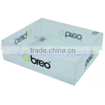 bow tie square packaging pvc frosted clear box