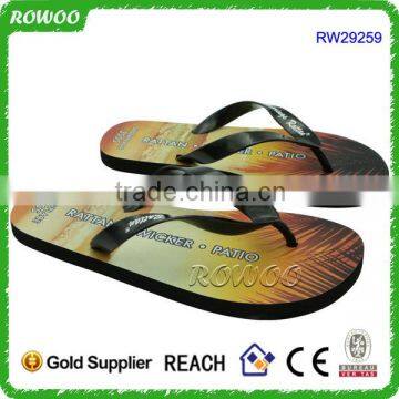 Wholesale Entire Black EVA Sublimation/Heat Transfer Printing Flip Flops photo-4