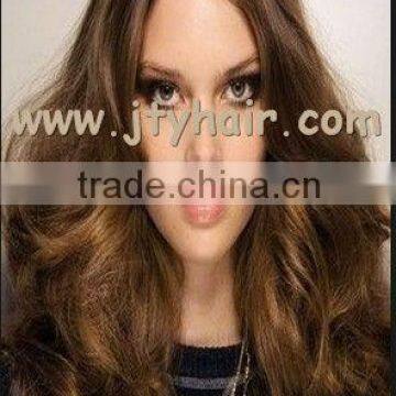 Alibaba china natural wave, middle parting, Peruvian virgin full lace wig