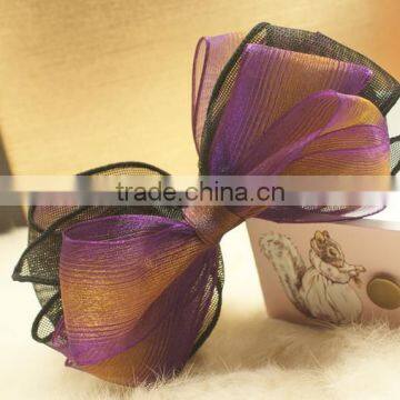 Elegant Fabric Hair Bow Plastic Banana Clip Styles Australia Hair Clip photo-4