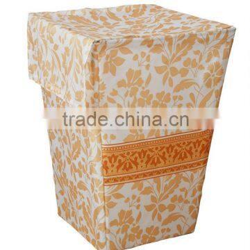 Square hamper/decorative laundry hamper with flap