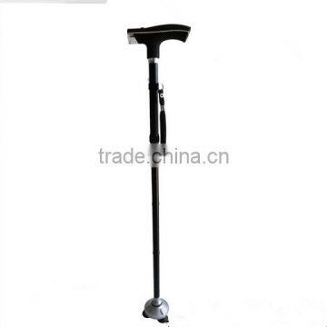 Telescopic medic folding stool walking stick for old