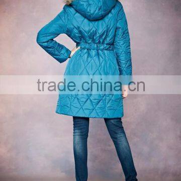 Detachable Hood Long Sleeve Quilting Coat Fur Collar Winter Jacket Women Down Jacket