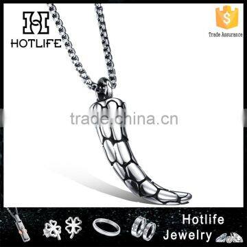 Wholesale Fashion Jewelry on Antique Buffalo Horn Necklace With Chain for Men